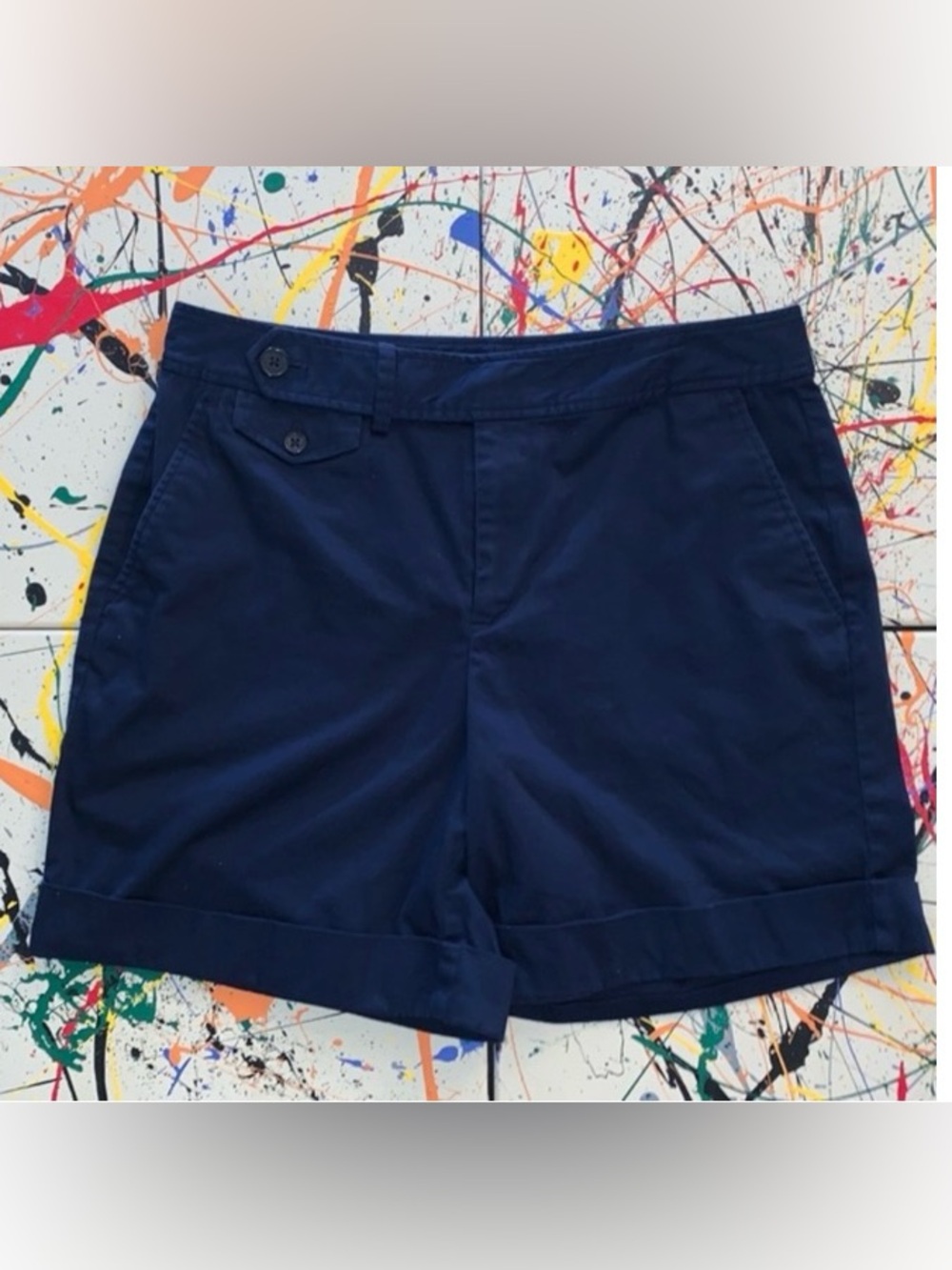 LAUREN BY RALPH LAUREN Navy Blue shorts.